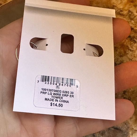 Style & Co Gold Blue Rainbow Gemstone Earrings - Picture 3 of 6